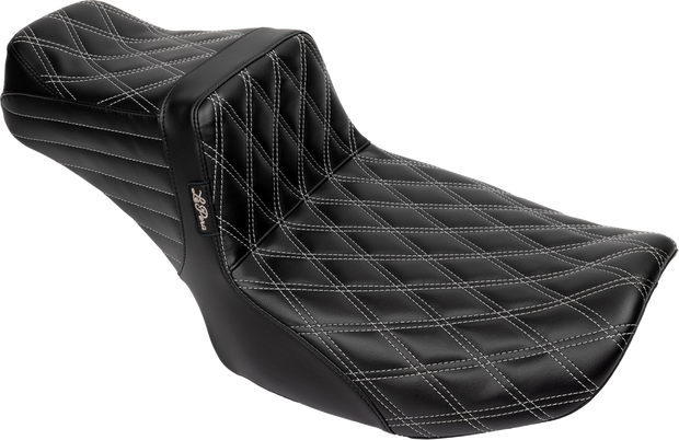 Tailwhip Daddy Long Legs Seat - Gray Double Diamond Stitch - FLH/FLT &