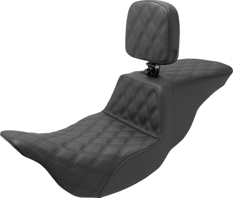Tour Step-Up Seat - Rider Backrest - Full Lattice Stitch - FL &