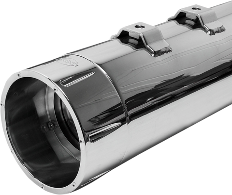 4-1/2" MK45 Performance Mufflers - Chrome with Chrome Tracer