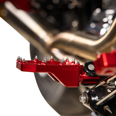 Aggressor Footpegs - Rear- Red