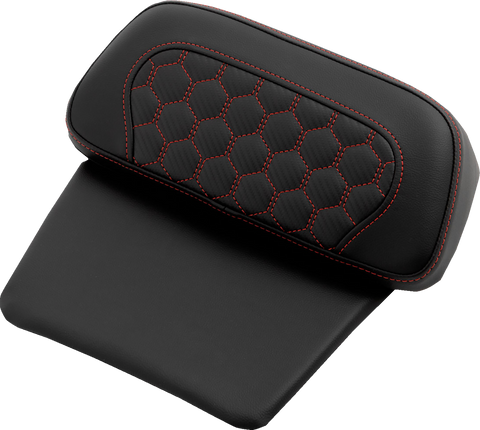 Chopped Tour Pak Pad - Honeycomb - Red Stitching - FLH/FLT &