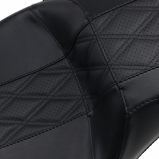Outcast GT-2 Seat - 2-Up - w/o Backrest - Black Double Diamond - Perforated - FL &
