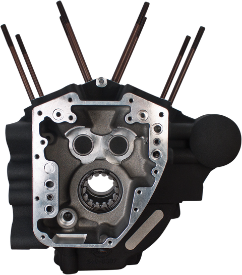Engine Case - 3.750" Bore w/Stock Stud Pattern - Wrinkle Black - Twin Cam