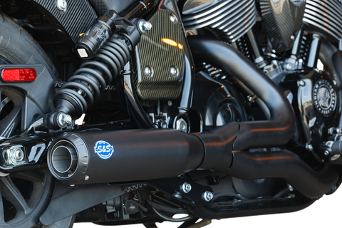 2-into-1 Qualifier Exhaust System - Guardian Black - Race Only - Indian Chief