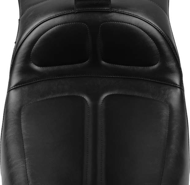 Maverick Daddy Long Legs Seat - With Backrest - Black - FLH/FLT &