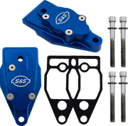 Billet Head Breather Kit - Anodized Blue - Twin Cam '99-'17