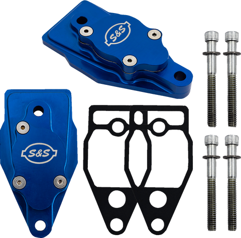 Billet Head Breather Kit - Anodized Blue - Twin Cam &