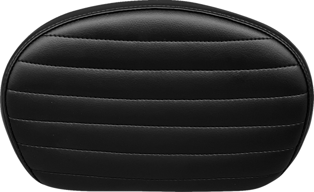Sissy Bar Pad - Medium - Pleated - Dull Black