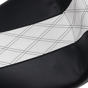 Outcast Daddy Long Legs Seat - 2Up - w/o Backrest - Black w/ White Double Diamond Inlay - FL '08-'22