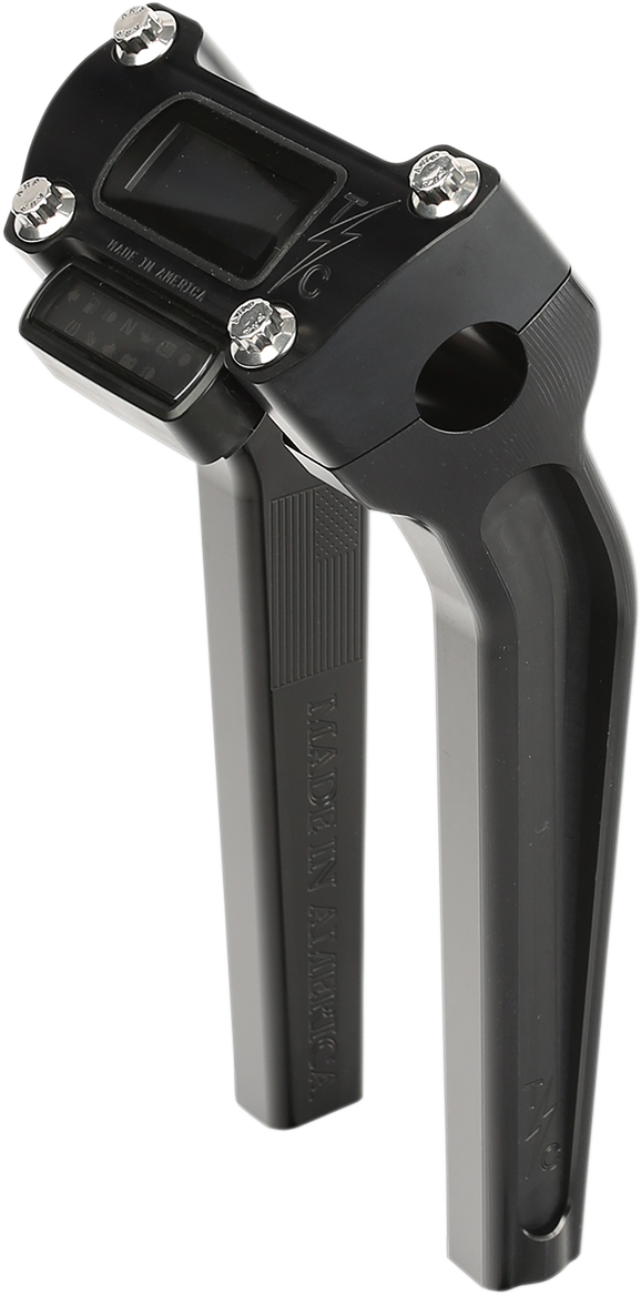 Handlebar Risers - Pull Back - 9-1/2" - Gauge Cutout - Black