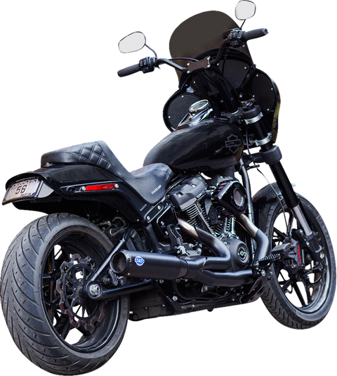2-into-1 Qualifier Exhaust System - 50-State - Black - Softail