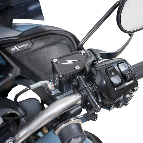 Master Cylinder Cover - Brake - Front - Black/Twice-Cut