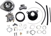 Super E Carburetor with Stealth Air Cleaner Kit - Chrome - Twin Cam