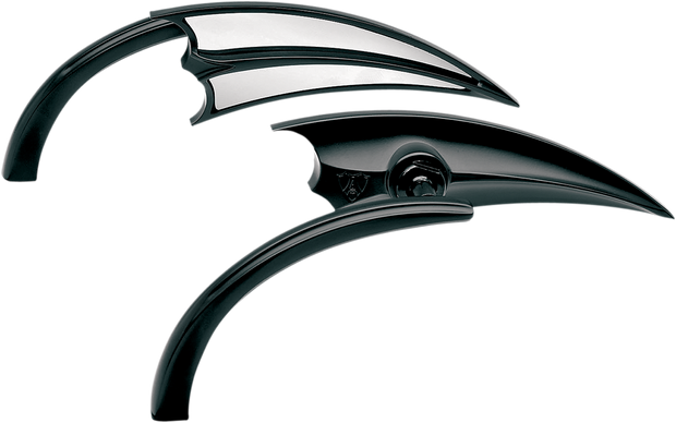 Mirror - Micro - Scoop - Side View - Triangle - Black - Right