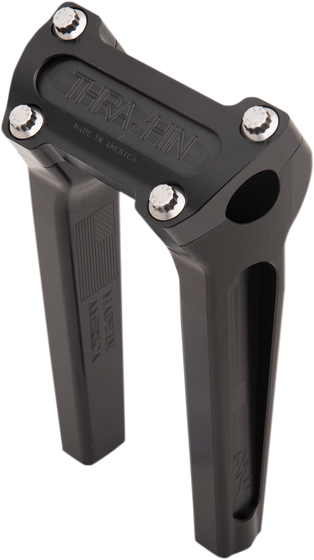 Handlebar Risers - Straight - 8" - Black