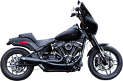2-into-1 Qualifier Exhaust System - 50-State - Black - Softail