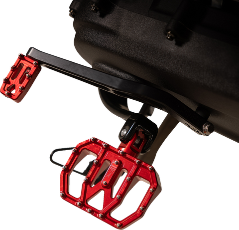 Mini Aggressor Floorboards - Red - Rear