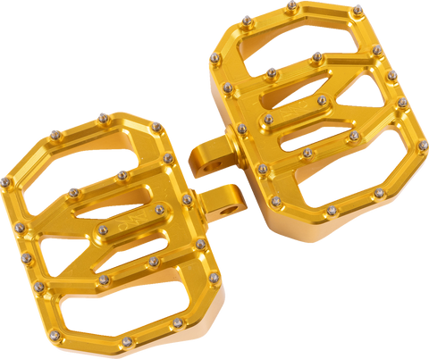 Mini Aggressor Floorboards - Gold - Rear