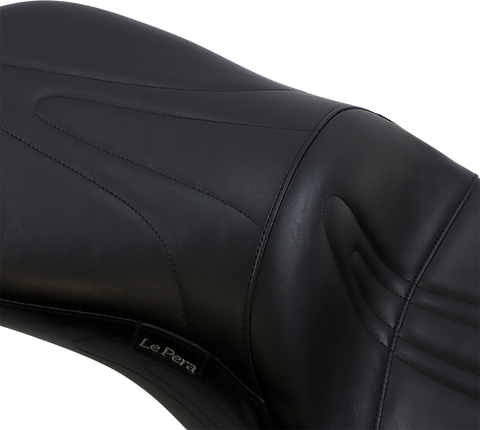 Sorrento 2-Up Seat - Stitched - Black - FLHR &