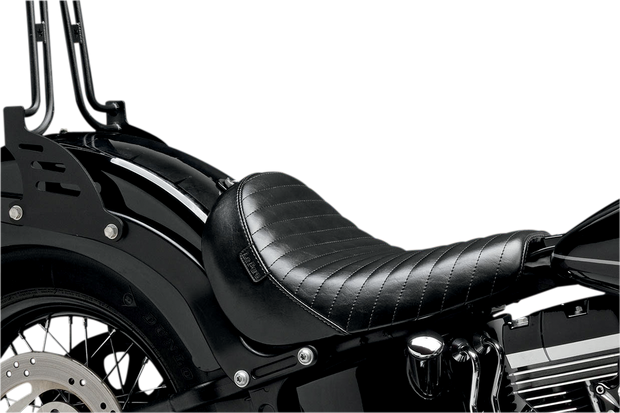 Bare Bones Solo Seat - Pleated - Black - FLS/FXS &