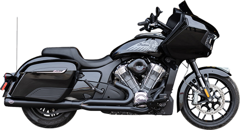2-into-1 Qualifier Exhaust System - Guardian Black - Race Only - Indian with PowerPlus