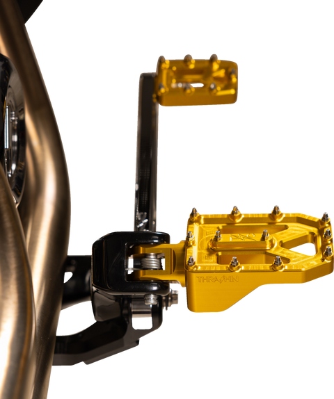 Aggressor Footpegs - Rear - Gold