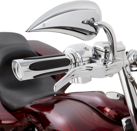 Deep Cut Comfort Series Grips - TBW - Chrome