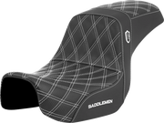 Pro Series SDC Performance Seat - Carbon Fiber/Lumbar Gripper - White Stitch - Dyna '06-'17