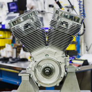 V111 Long-Block Engine- Natural - 84-'99 Custom Chasis w/Alternator Style Primary