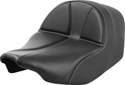 Dominator Solo Seat - Carbon Fiber w/ Silver Stitch - FLT/FLH &
