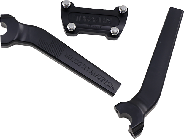 Handlebar Risers - Pull Back - 9-1/2" - Black