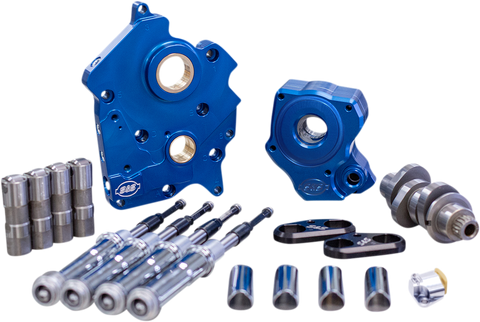 Cam Chest Kit with Plate - Chain Drive - Water Cooled - 475 Cam - Chrome Pushrods - M8