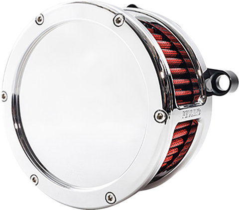 BA Air Cleaner Kit - Chrome with Red Filter - M8