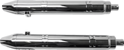 4" Broadhead Slip-On Mufflers - Fishtail - Chrome