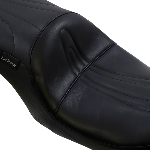 Sorrento 2-Up Seat - Stitched - Black - FLHR &