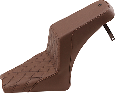 Step-Up Seat - Front Lattice Stitch/Rear Smooth - Brown - Scout Bobber