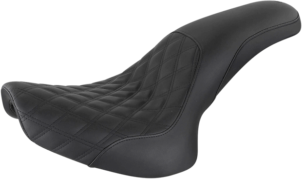 Profiler Seat - Front Lattice/Rear Smooth - Black - Softail