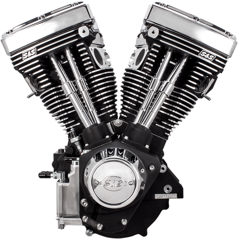 V111 Long-Block Engine - Wrinkle Black - &