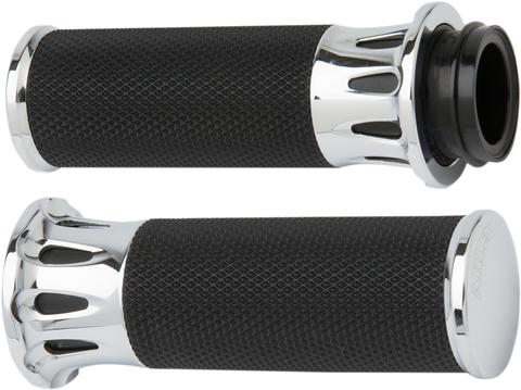 Fusion Deep Cut Grips - Cable - Chrome