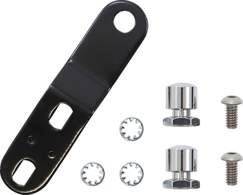 Bare Bones Pillion Pad - Diamond - Black - FL/FX &