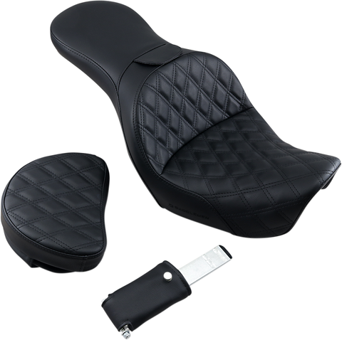 Explorer Seat - With Backrest - Lattice Stitched - Black - FXD