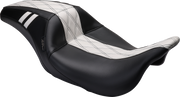 Outcast GT Seat - Full-Length - w/o Backrest - Black Double Diamond w/White Inlay - FL '08-'23