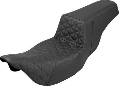 Extended Reach Step-Up Seat - Tri-Gripper - Black - FLH/FLT &