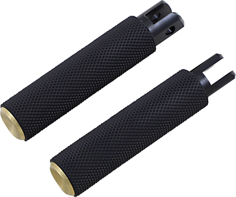 Knurled Footpegs - Brass - FX/FL &