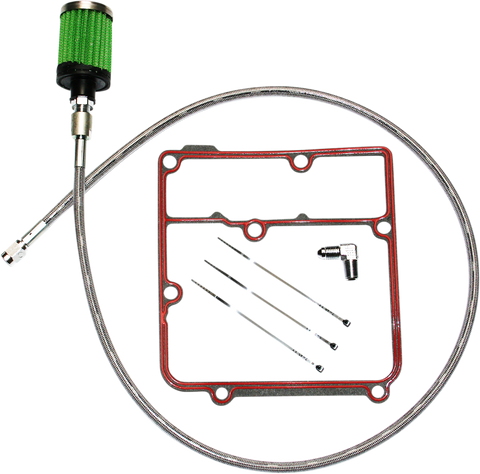 Oil Tank Breather Kit - Stainless - 99&