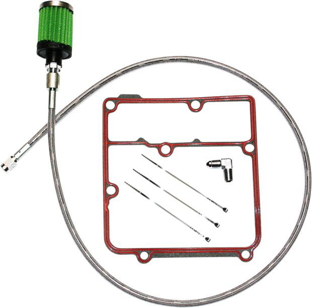Oil Tank Breather Kit - Stainless - 99&
