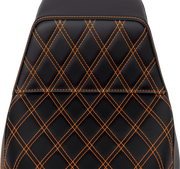 Step-Up Seat - Front Lattice Stitch - Orange Stitch - FLH/FLT '08-'23