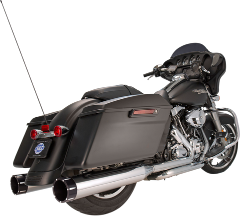 4-1/2" MK45 Performance Mufflers - Chrome with Black Tracer