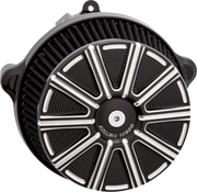 Big Sucker™ Stage 1 Air Cleaner Kit with Cover - 10 Gauge - Black with Machined Accents