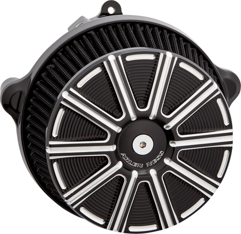 Big Sucker™ Stage 1 Air Cleaner Kit with Cover - 10 Gauge - Black with Machined Accents